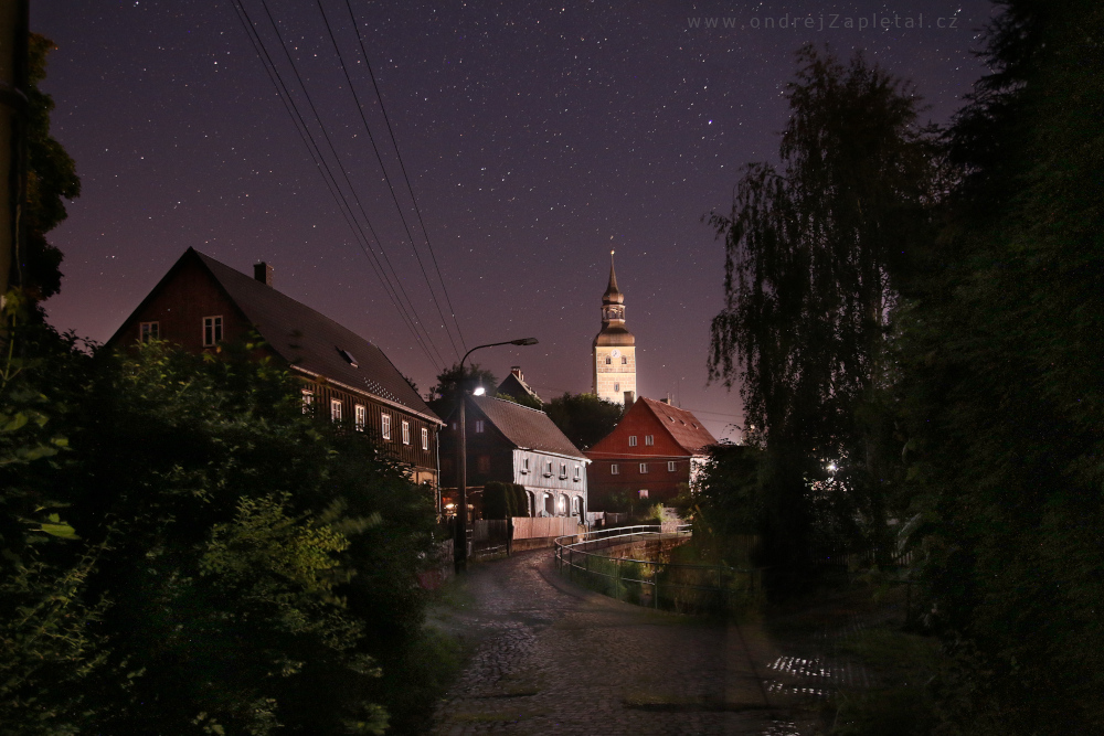 Fotografie Under the starry sky, na fotce: church, night, rural, autor: Ondřej Zapletal