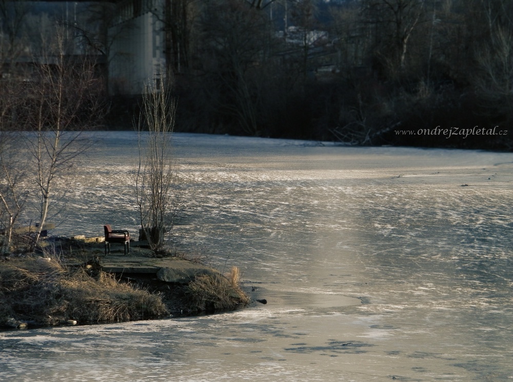 Frozen Kingdom (On the photo:  (Urban photography) řeka, industrial, stromy, zima, praha)
