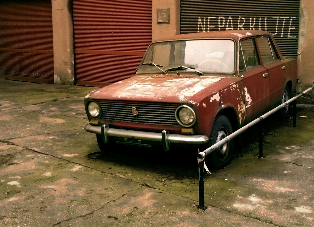 Lada (On the photo:  (Urban photography) praha, nápisy)