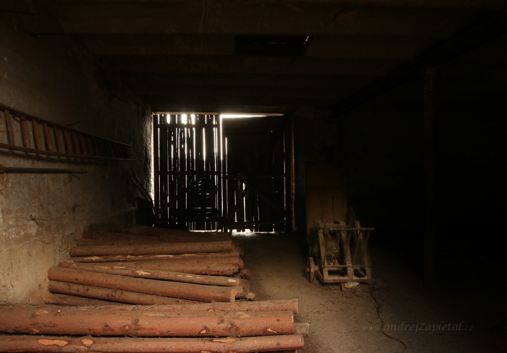 Sawmill in Dark (On the photo:  náměšť na hané, stromy)