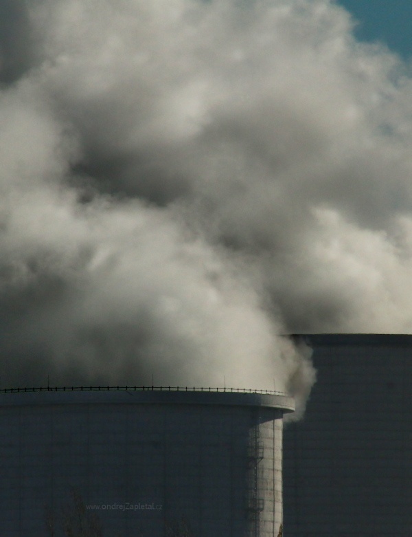 Artificial Clouds (On the photo:  mraky, industrial)