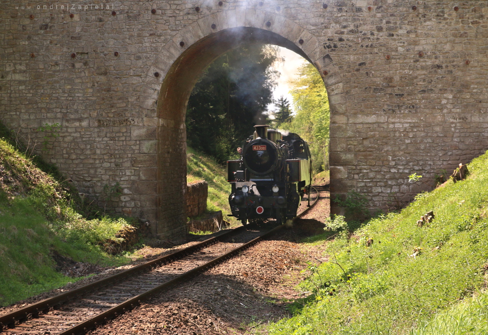 Steaming through (On the photo:  vlak, most)