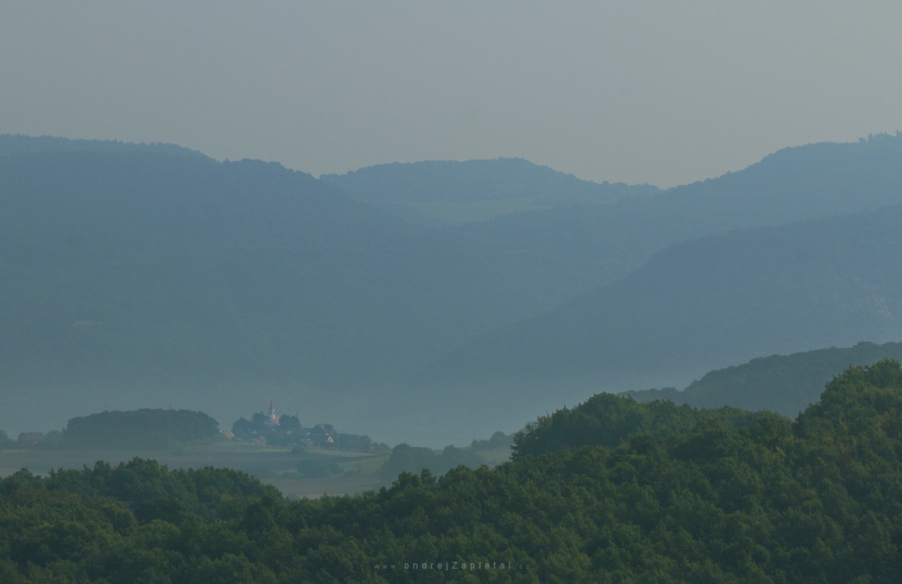 Volanic Hills (On the photo:  hory, věž, kostel)