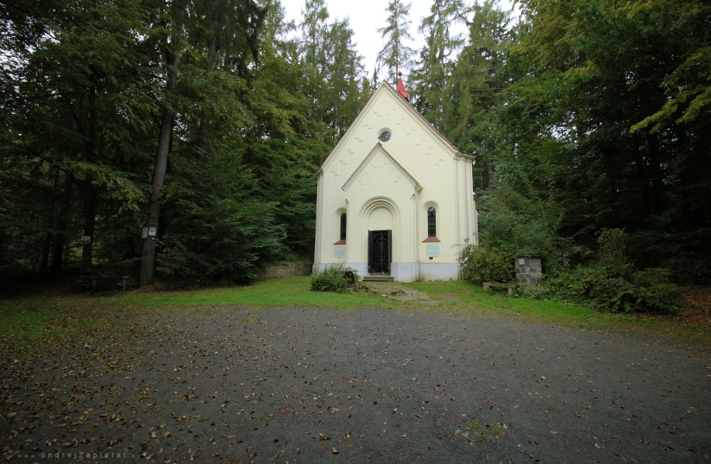 Saint Annas Chapel (On the photo:  stromy, kostel, les)