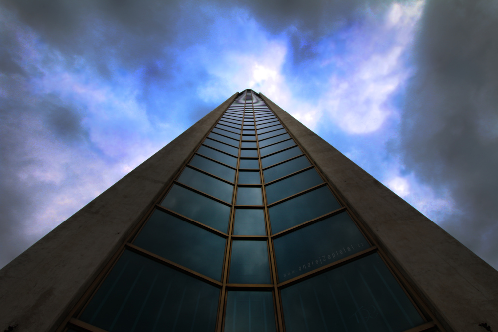 Tower under Clouds (On the photo:  mraky, věž)