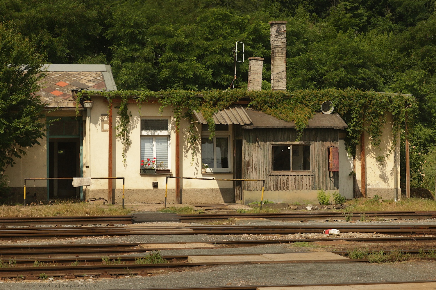 Little House (On the photo:  (Architecture photography, Urbex photography) vlak, budova, léto, stromy)