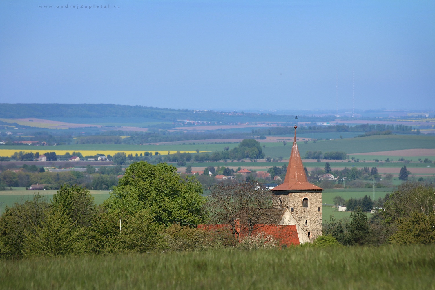 Behind the Tower (On the photo:  (Architecture photography) kostel, věž, venkov, budova, jaro)