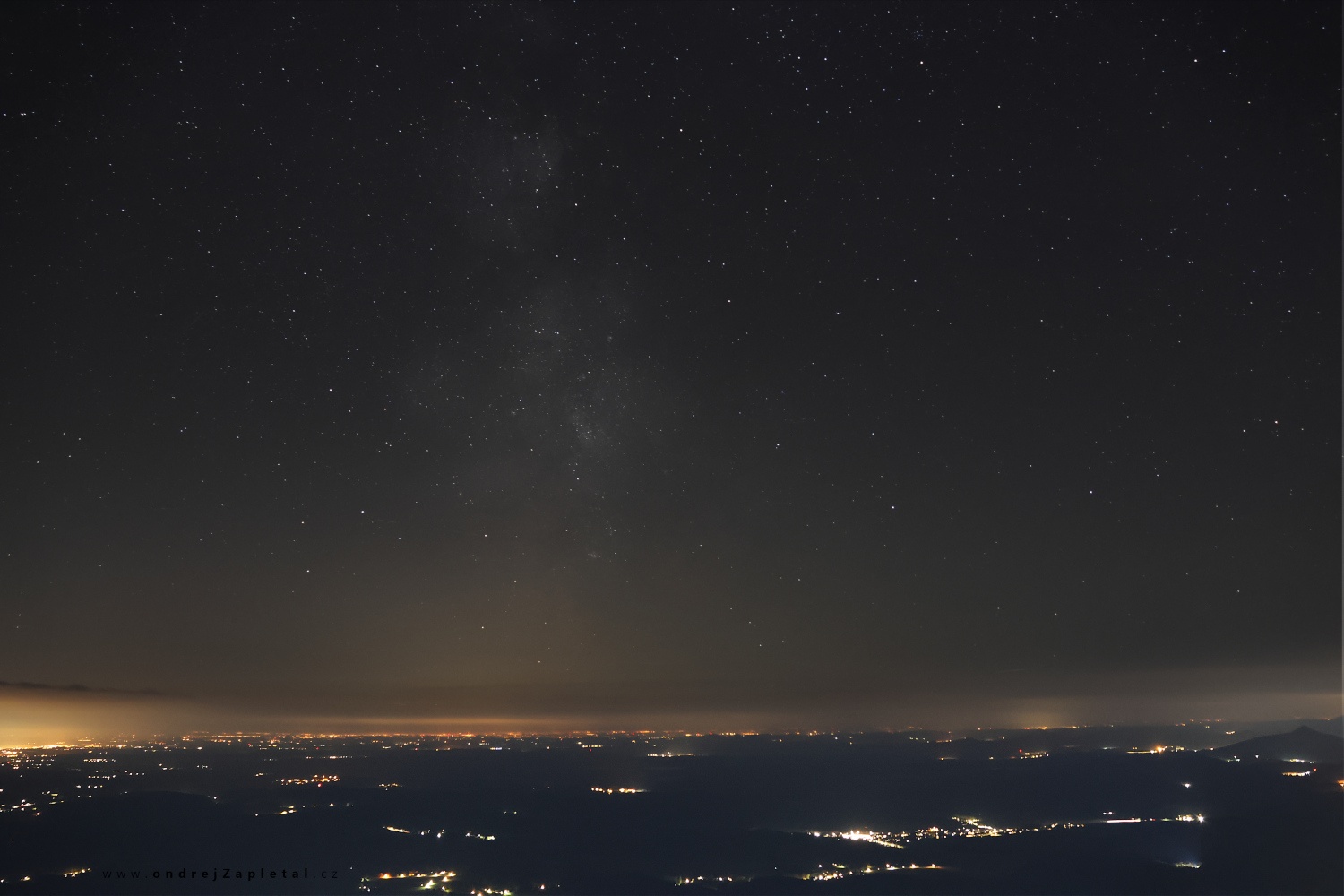 Milky Way over Jizerské Hory (On the photo:  (Night photography) obloha, noc, astronomie)