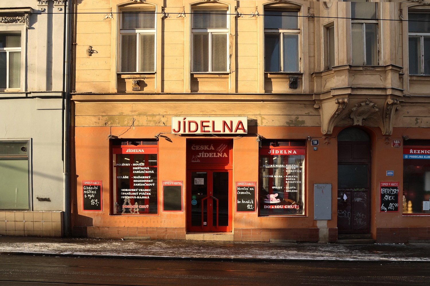 Canteen (On the photo:  (Street photography) praha, ulice, nápisy, město)