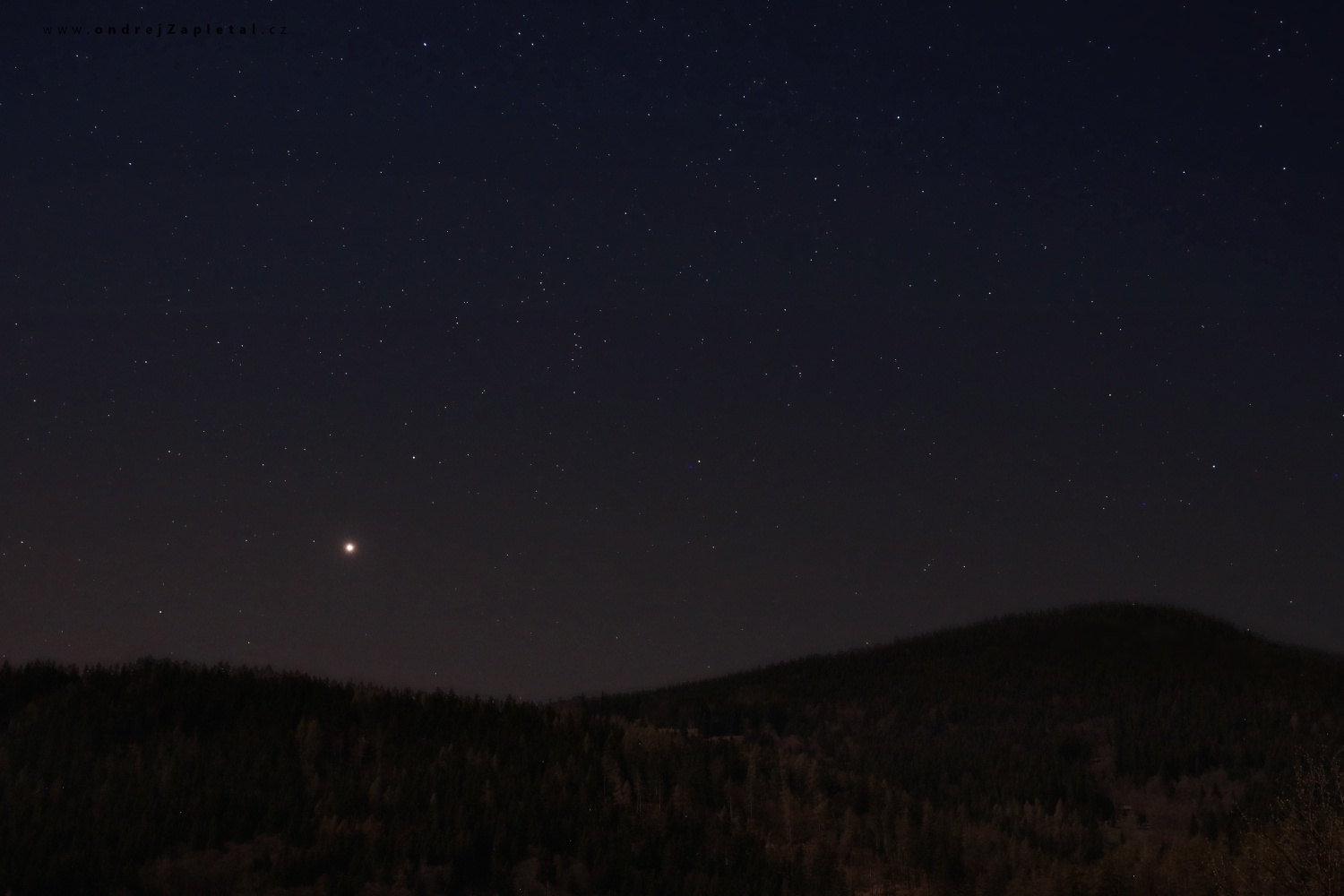 Sky with Venus (On the photo:  (Night photography) noc, astronomie, příroda)