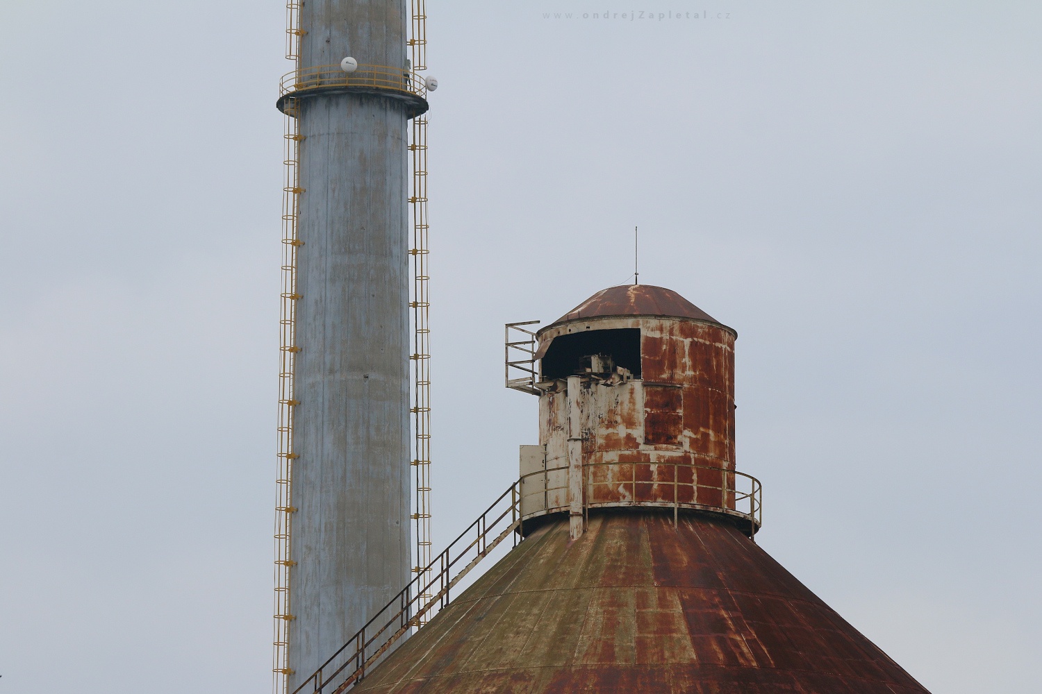 Tower and Chimney (On the photo:  (Industrial Photography) industrial, věž, železo, beton)