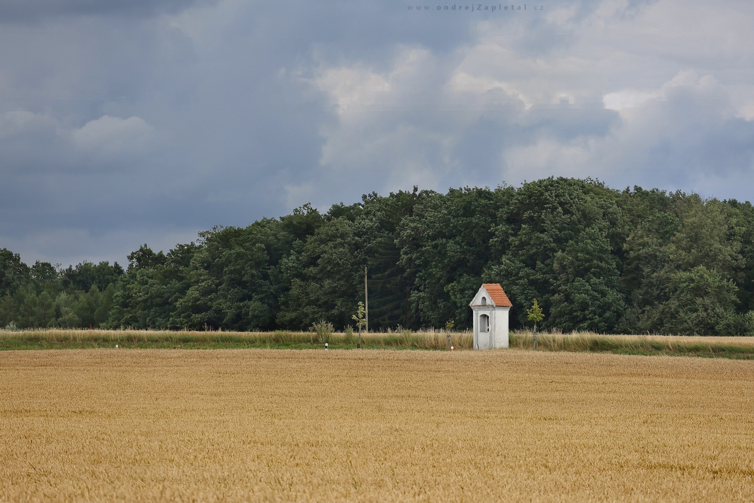Chapel by the Road (On the photo:  (Rural photography) léto, venkov, pole)