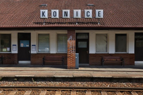 On a Train Station in Konice photography
