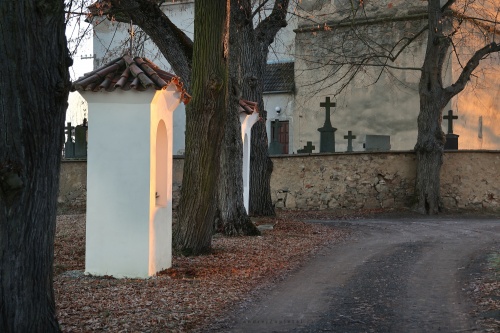 Shrines Nearby a Church photography