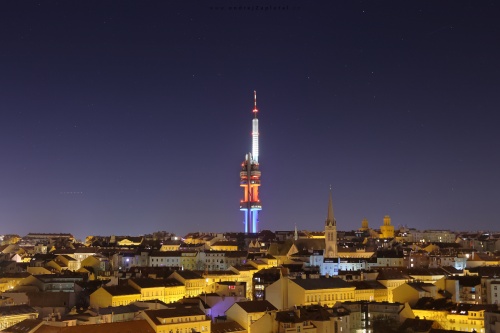 Tower over Žižkov Roofs photography